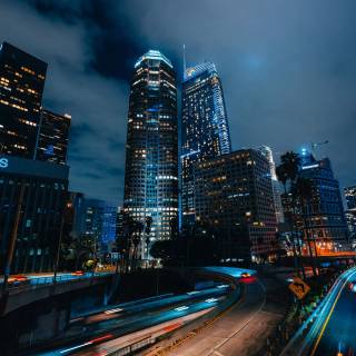 Los Angeles at night wallpaper