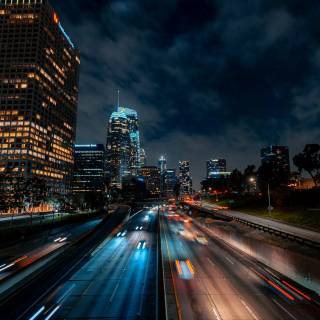 Los Angeles at night wallpaper