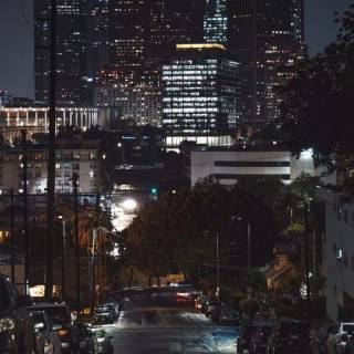 Los Angeles at night wallpaper
