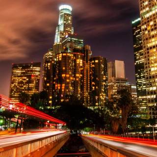 Los Angeles at night wallpaper