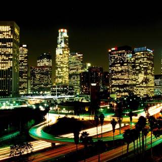 Los Angeles at night wallpaper