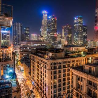 Los Angeles at night wallpaper