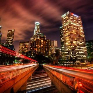 Los Angeles at night wallpaper