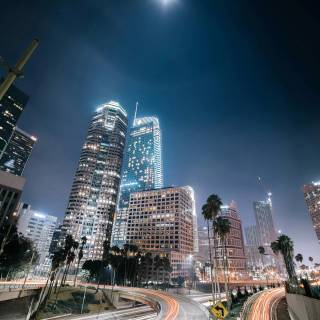 Los Angeles at night wallpaper