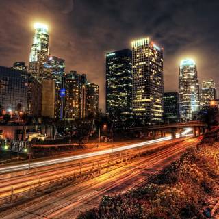 Los Angeles at night wallpaper