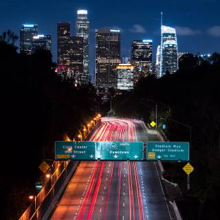 Los Angeles at night wallpaper