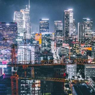 Los Angeles at night wallpaper