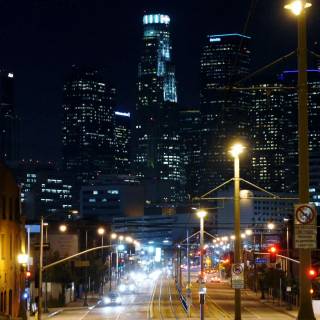 Los Angeles at night wallpaper