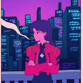 Misato phone wallpaper