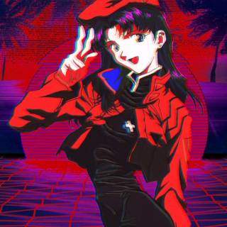 Misato phone wallpaper