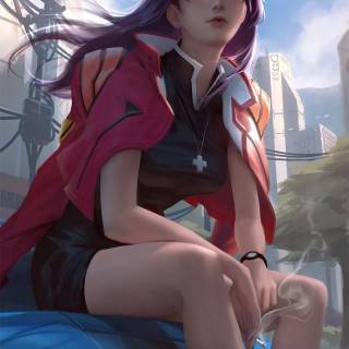 Misato phone wallpaper