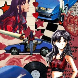 Misato phone wallpaper