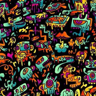 Phone psychedelic wallpaper