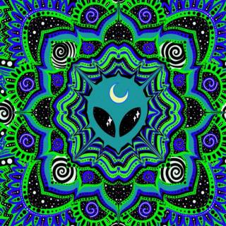 Phone psychedelic wallpaper