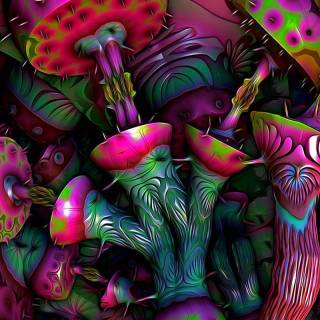Phone psychedelic wallpaper