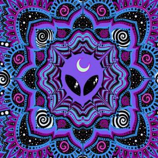 Phone psychedelic wallpaper