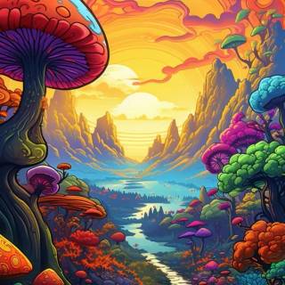 Phone psychedelic wallpaper