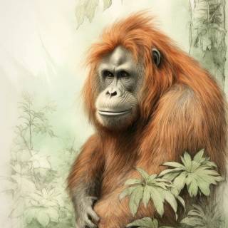 Orangutan iPhone wallpaper