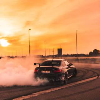 Car drift iPhone wallpaper