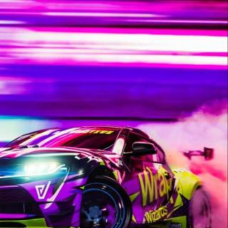 Car drift iPhone wallpaper
