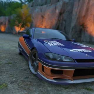 Car drift iPhone wallpaper