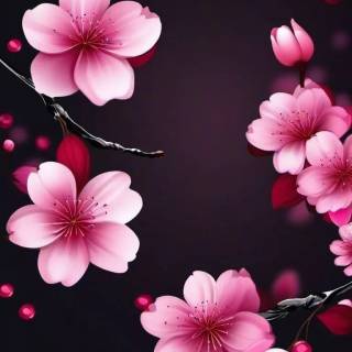 Cherry tree iPhone wallpaper