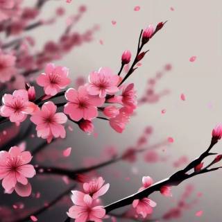 Cherry tree iPhone wallpaper