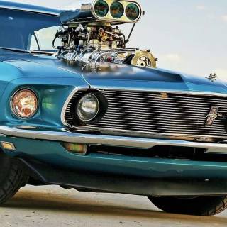 1969 Mustang phone wallpaper