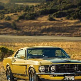 1969 Mustang phone wallpaper