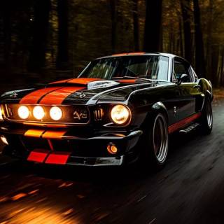 1969 Mustang phone wallpaper