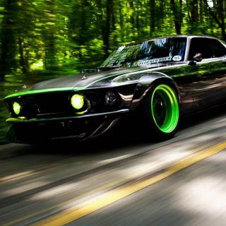 1969 Mustang phone wallpaper