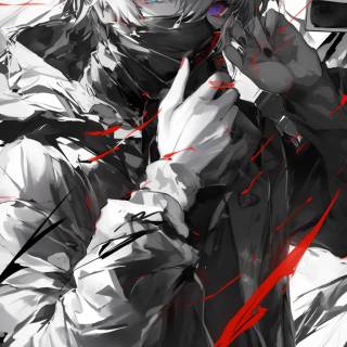 Black and white phone anime wallpaper