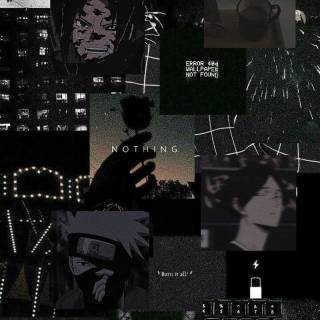 Black and white phone anime wallpaper