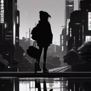 Black and white phone anime wallpaper