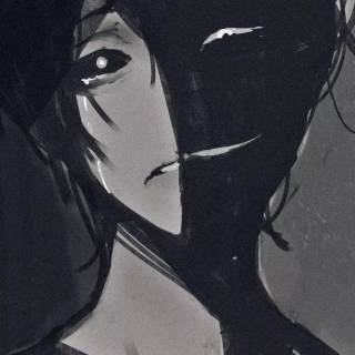 Black and white phone anime wallpaper