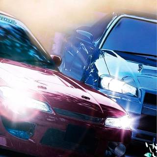 Cars drifting phone wallpaper