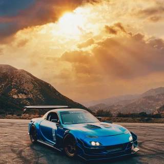 iPad winter car wallpaper