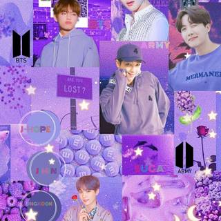 BTS purple phone wallpaper