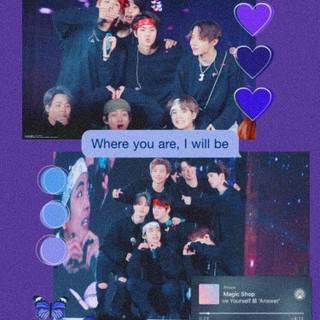 BTS purple phone wallpaper