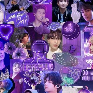 BTS purple phone wallpaper