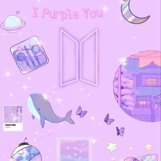 BTS purple phone wallpaper