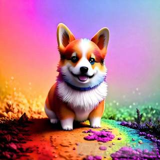 AI corgi wallpaper