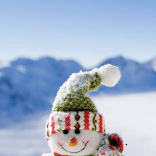Preppy snowman wallpaper