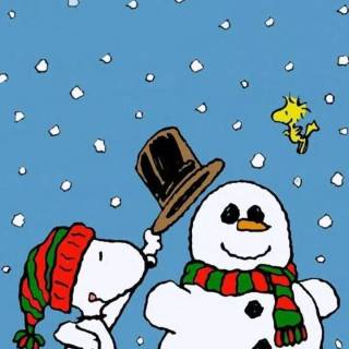 Preppy snowman wallpaper