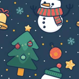 Preppy snowman wallpaper