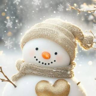 Preppy snowman wallpaper