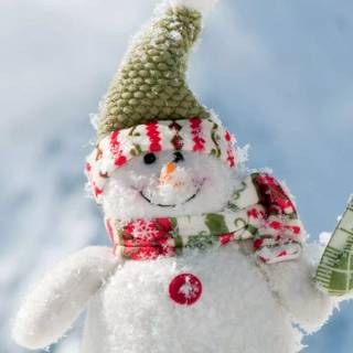 Preppy snowman wallpaper