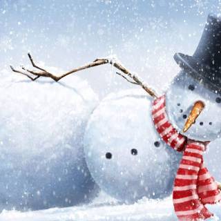Preppy snowman wallpaper