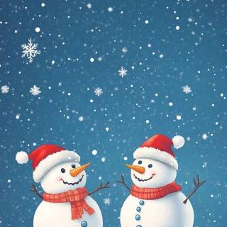 Preppy snowman wallpaper