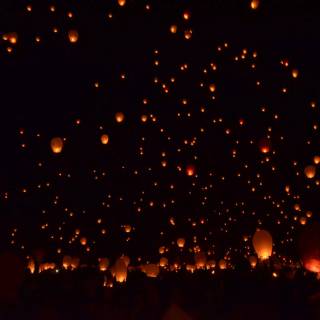 Paper lantern wallpaper